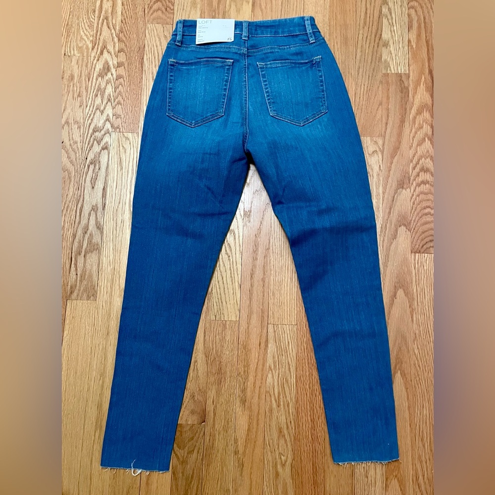 LOFT Denim Mid Rise Skinny Jeans